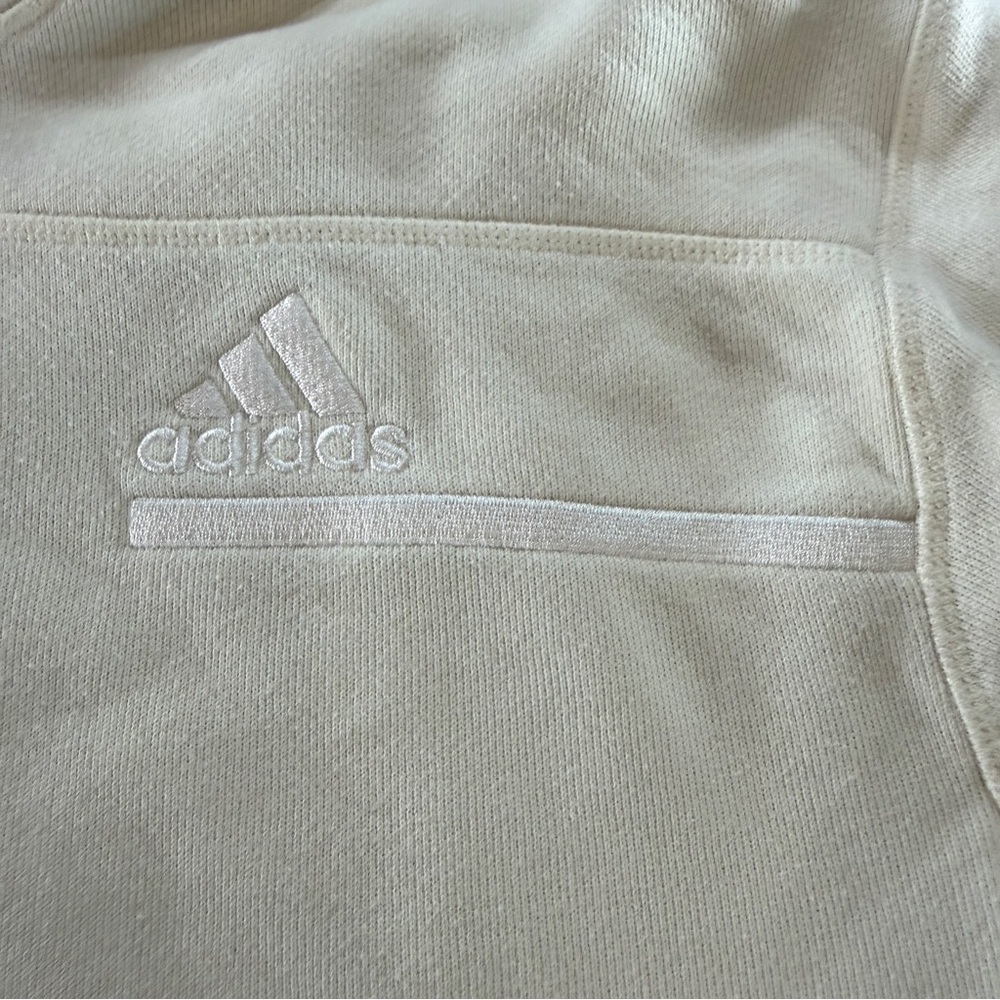 Adidas Men's White Hoodie Sweater with Zipper Pockets Sz L - Picture 4 of 9
